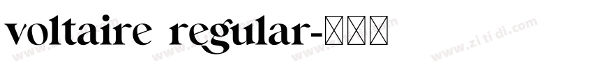 voltaire regular字体转换